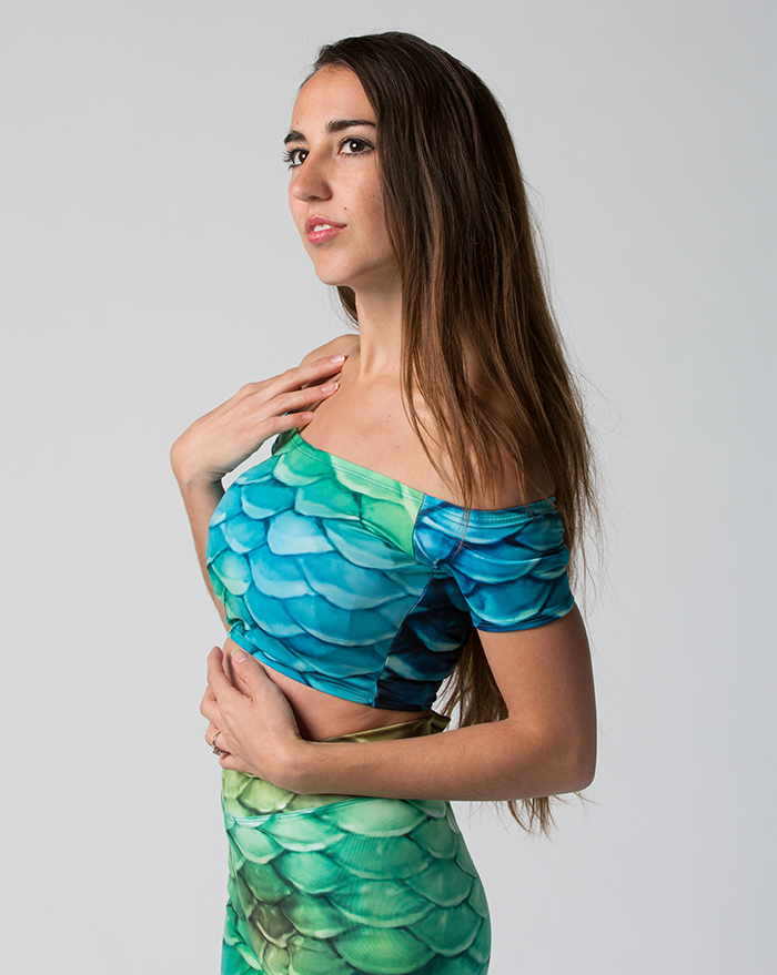 Emilia Long Sleeve Ribbed Crop Top – Mermaid Way